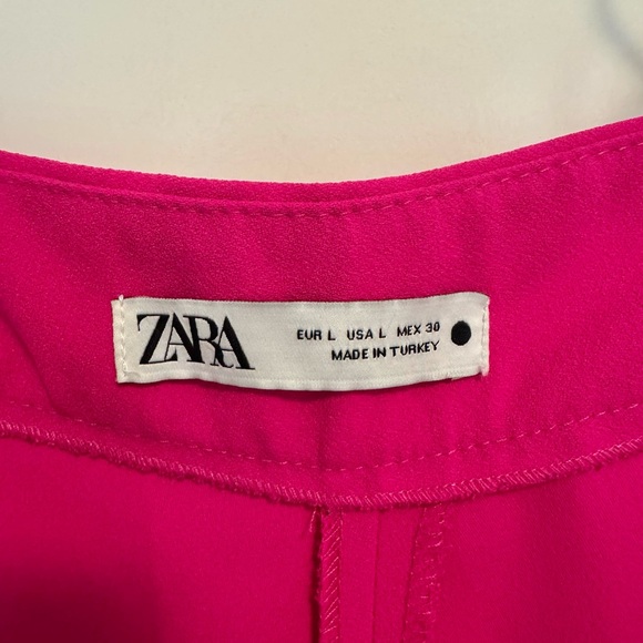 Zara Long Flowy Pant - Neon Fuschia - Size L - Picture 3 of 5